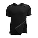 Deyeek Men's Post Shoulder Surgery Shirts Soft Tear Away Short Sleeve Tops