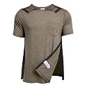 Deyeek Men's Post Shoulder Surgery Shirts Soft Tear Away Short Sleeve Tops