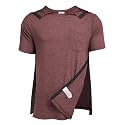 Deyeek Men's Post Shoulder Surgery Shirts Soft Tear Away Short Sleeve Tops