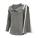 Deyeek Men's Shoulder Surgery Shirts Front Zip Adaptive Shirt with Arm Open