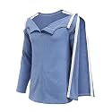 Deyeek Men's Shoulder Surgery Shirts Front Zip Adaptive Shirt with Arm Open
