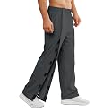Deyeek Men's Tear Away Pants 2 Side Full Open Bottom Sweatpants Loose Fit Casual Adaptive Post Surgery Pants with Pockets