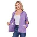 Deyeek Women's Mastectomy Dialysis Shirts with Drain Pockets & Arm Zipper