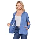 Deyeek Women's Mastectomy Dialysis Shirts with Drain Pockets &amp; Arm Zipper