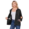 Deyeek Women's Mastectomy Dialysis Shirts with Drain Pockets &amp; Arm Zipper