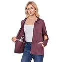 Deyeek Women's Mastectomy Dialysis Shirts with Drain Pockets &amp; Arm Zipper