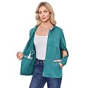 Deyeek Women's Mastectomy Dialysis Shirts with Drain Pockets & Arm Zipper