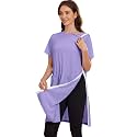 Deyeek Women Post Shoulder Surgery Tear Away Full Open Side Snap Nightgowns