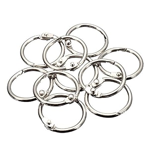 deziine loose leaf binder key chain ring - stainless steel card rings 32mm 10pcs