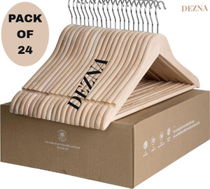 DEZNA Wooden Plastic Space Saving Plastic Coat