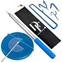 DF 4-in-1 Disc Golf Retriever Pole - 16-ft Telescopic Stainless Steel, Disc Golf Disc Retriever with Hooks Suction-Cup Carry Bag - Disc Golf Accessories for Water Trees Bushes.