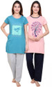 DG Divine Women Printed Multicolor Night Suit