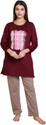 DG Divine Women Printed, Solid Multicolor Top & Pyjama Set