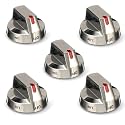 DG64-00473A Stove Knobs Oven Gas Burner Control for Samsung Stove 5 Pack