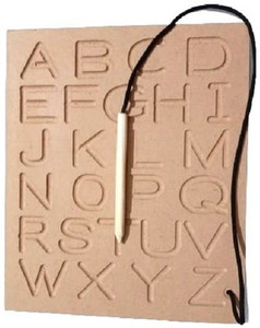 dgcrayons wooden capital alphabet hand writing practice tracing board abc tracing slate brown