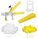 DGSL Tile Leveling System with Plier, 1200 Tile Spacers 1/8" and 300 Wedges