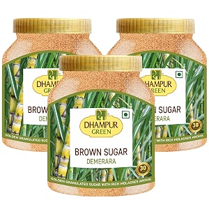 dhampure speciality demerara brown sugar crystal 24kg 800g x 3  demerara golden brown sugarcane  source of minerals  healthier substitute for white sugar  sulphurless no preservatives pack of 3