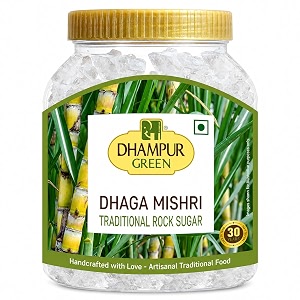 dhampure speciality dhaga mishri misri 700g  premium rock sugar crystals  white sugar candy  ideal for pooja prasad festivals amp daily use  traditional crystal sugar