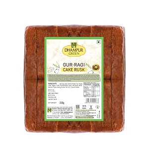 dhampure speciality gur ragi cake rusk 200g  tea snack gur bakery rusk  healthy snacks with low sugar