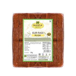 dhampure speciality gur ragi rusk toast tea snack pure gur bakery rusk healthy snacks with low sugar 200gms