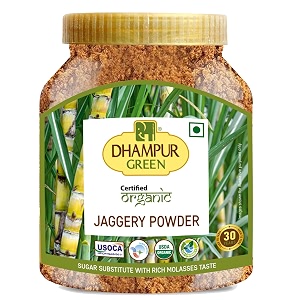 dhampure speciality organic jaggery powder 800g  desi gur shakkar powder  source of minerals  healthier substitute for white sugar  free from chemical fertilizers preservatives  crushed granular  nutrient rich organic gud powder  traditional natural sweetener for tea coffee milk amp sweets pack of 1