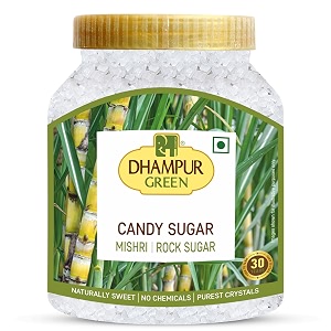 dhampure speciality mishri dana 800g  rock sugar crystals  white mishri  natural sweet candy  ideal for pooja prasad sweets amp ayurvedic use