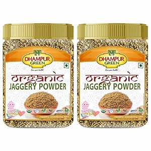 dhampure speciality organic jaggery powder for tea milk coffee pure natural desi gur gud shakkar chemical free no added sulphur color fertilizers pesticides amp preservatives jaggery sugar 500g 2x250g