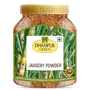 dhampurgreen jaggery powder 750g  desi shakkar  natural sugar substitute