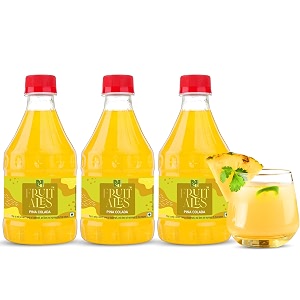 dhampurgreen pina colada mocktail syrup combo pack 3 x 300ml  pineapple coconut drink concentrate  cocktail amp mocktail mixer  non alcoholic beverage syrup  for sodas coolers summer drinks amp party beverages