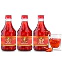 Dhampurgreen Rose Strawberry Mocktail Cocktail, Makes 10-12 Drinks Each Bottle, 900Ml (300Ml X 3 Bottles) Pour Add Stir &amp; Sip Syrup For Cocktails Non Alcoholic Beverage