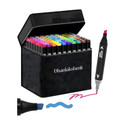 dhanlakshmii Dual Tip Art Markers 48 PCS Bullet and Calligraphy Alcohol Ink Marker Sketch