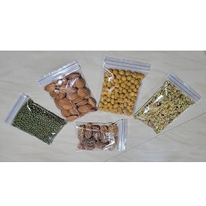 dharj - 100 pcs zip lock pouch reusable resealable self lock covers plastic bags storage pouches kitchen storage jewellery packaging office stationery - 3x4 inches