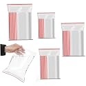 Dharj zip lock pouches 8x12 inch large transparent zipper bags reusable prasad storage pouch freezer safe fridge organiser ziplock (pack of 100)