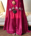 Dharm Fashion Women Organza Kurta Sharara Dupatta