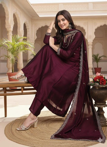 Dharm Fashion Women Silk Blend Kurta Pant