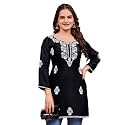 Women39s Rayon Chikankari Embroidered Short Kurti 