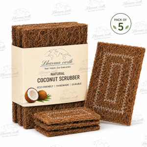 DHARMA EARTH DE Natural Coconut Nut Scrubber
