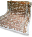 DHARMEE Net Embroidered White, Gold Women Dupatta