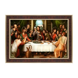 dharvika innovations jesus christ photo with frame 21x27 inch