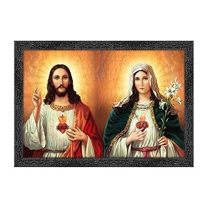dharvika innovations jesus christ photo with frame 11x14 inch
