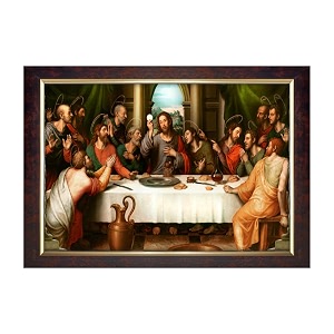 dharvika innovations jesus christ photo with frame 11x14 inch