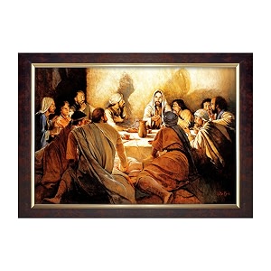 dharvika innovations jesus christ photo with frame 14x20 inch