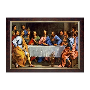 dharvika innovations jesus christ photo with frame 14x20 inch