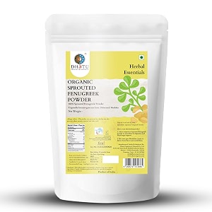 dhatu organics sprouted fenugreek flour 100g  vendhayammethi seeds  less bitter  high anti-oxident easily digestiable  low gi  heart healthy