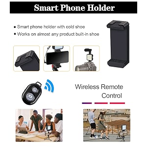01lm vlogging kit 5 in 1 combo for youtube live streaming amp mic for mobile phone filmmaker mini tripod with shotgun video microphone led light remote control for all smartphones
