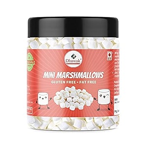 dhawak mini marshmallows - vanilla mist flavour - 150 gms jar pack