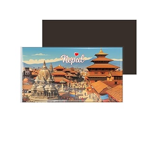 dhcrafts rectangular rubber fridge magnetmagnetic card multicolor nepal design pack of 1 86cm x 54cm