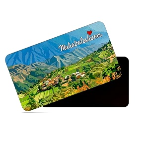 dhcrafts rectangular rubber fridge magnetmagnetic card multicolor maharashtra mahabaleshwar design pack of 1 86cm x 54cm