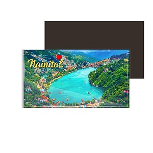 dhcrafts rectangular rubber fridge magnetmagnetic card multicolor uttarakhand nainital design pack of 1 86cm x 54cm