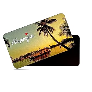 dhcrafts rectangular rubber fridge magnetmagnetic card multicolor kerala alappuzha design pack of 1 86cm x 54cm